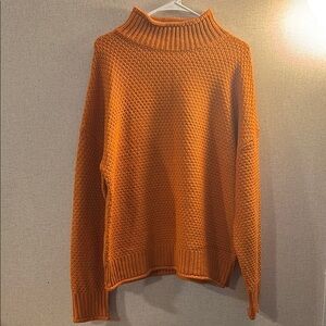 Women's Orange Turtleneck Sweater